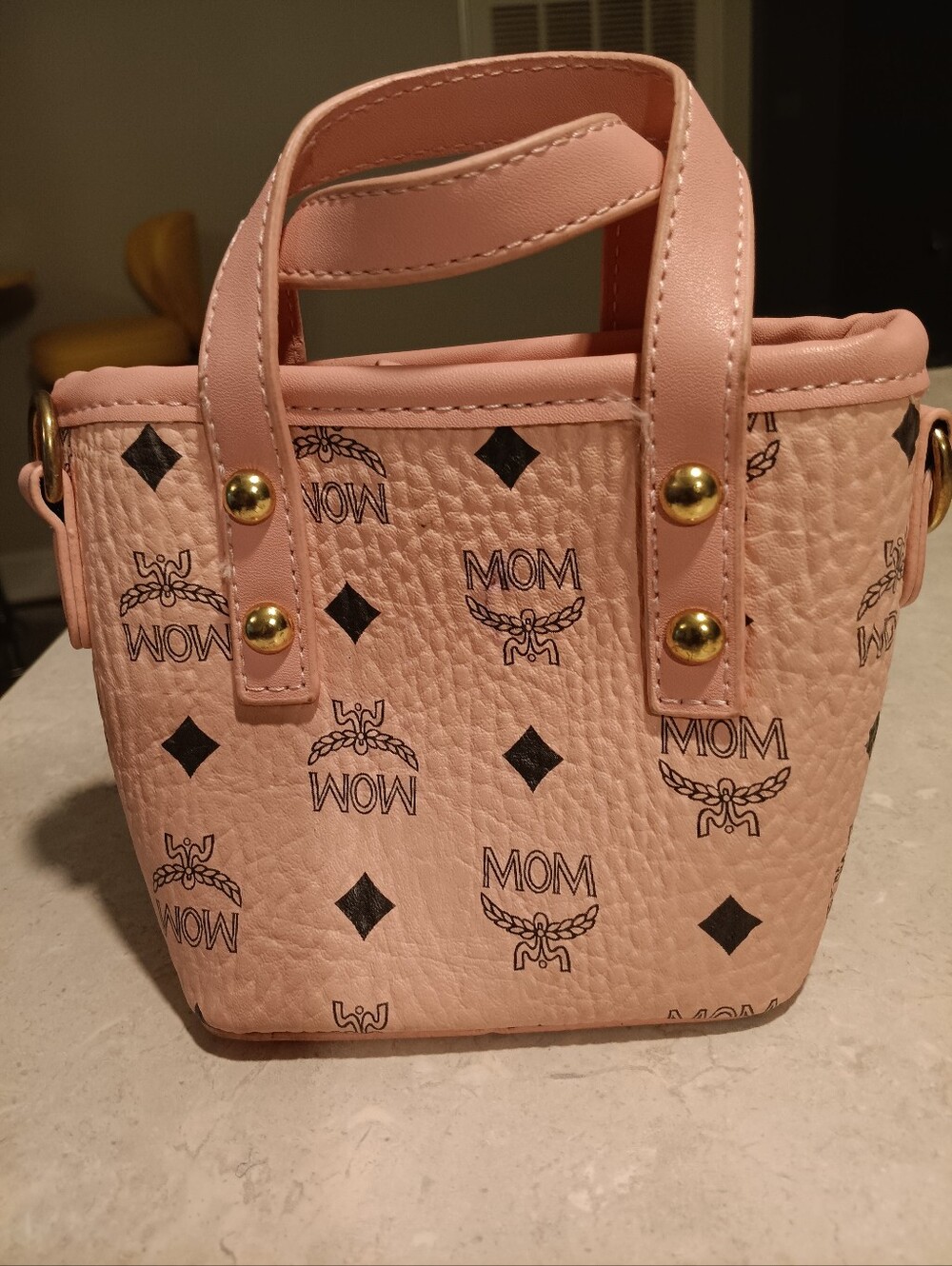 Pink MOM Logo Mini Tote Bag - Stylish Women’s Handbag